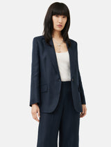 Irish Linen Gibson Blazer | Navy