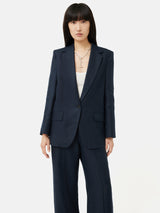Irish Linen Gibson Blazer | Navy