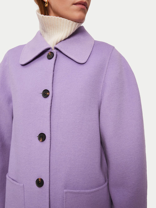 Double Faced Collar Coat | Lilac