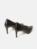 Reece Leather Court Shoe | Black