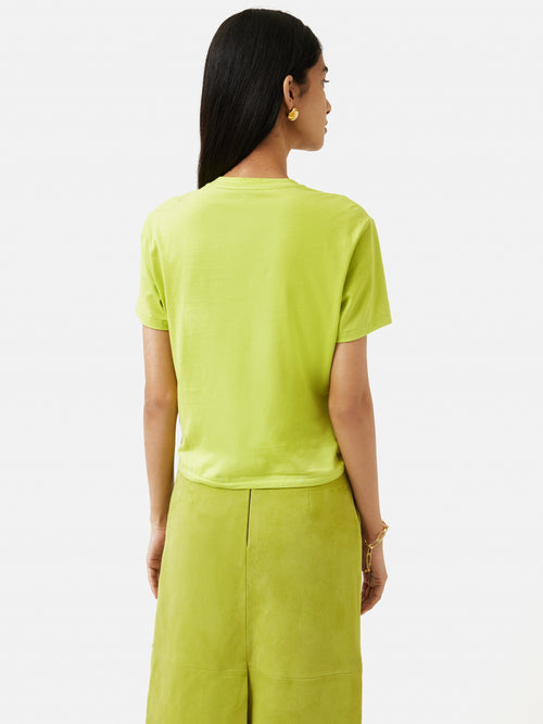 Supima Cotton Knotted T-shirt | Lime