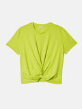 Supima Cotton Knotted T-shirt | Lime