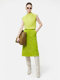 Suede Midi Skirt | Green