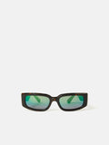 Vale Rectangle Frame Mirror Sunglasses | Tortoiseshell