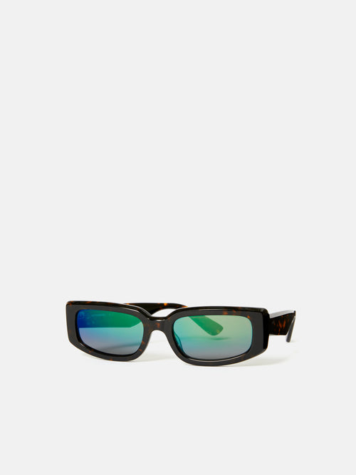 Vale Rectangle Frame Mirror Sunglasses | Tortoiseshell
