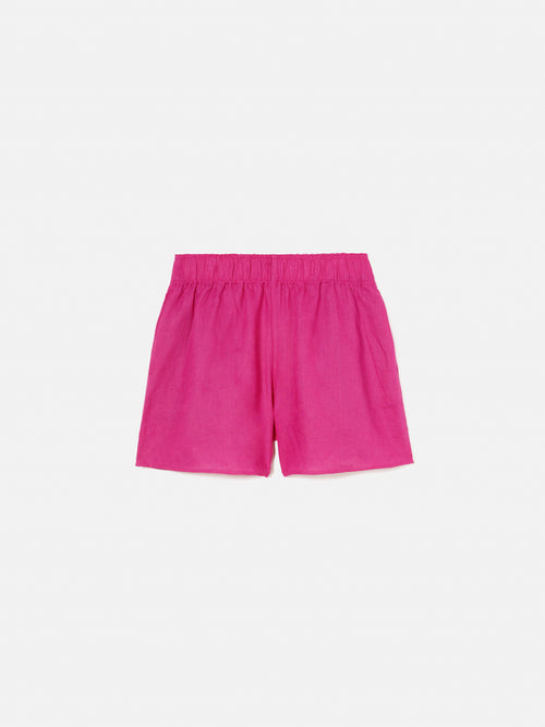 Linen Shorts | Pink