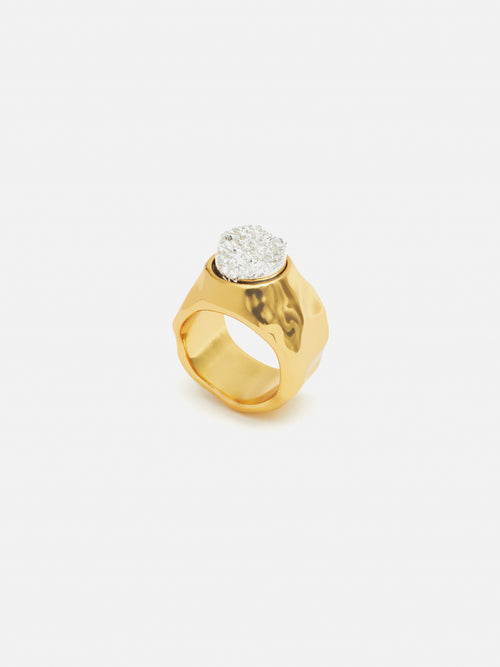 Collagerie Rock Crystal Ring | Gold