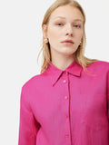 Linen Relaxed Shirt | Pink