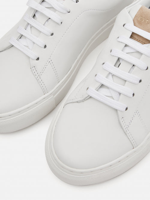 Miah Leather Trainer | White