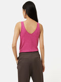 Linen Cotton V Neck Vest | Pink