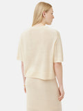 Linen Slub Knitted T-shirt | Ivory