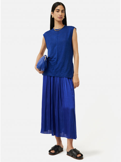 Linen Tunic Tee | Blue