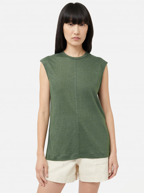 Linen Tunic Tee | Green