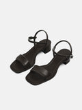 Adel Leather Heeled Sandal | Black