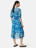 Rave Floral Crinkle Dress | Blue