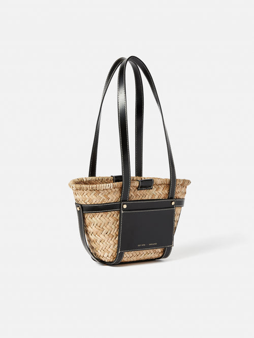 Mini Broadwell Straw Bag | Black – Jigsaw