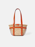 Mini Broadwell Straw Bag | Orange