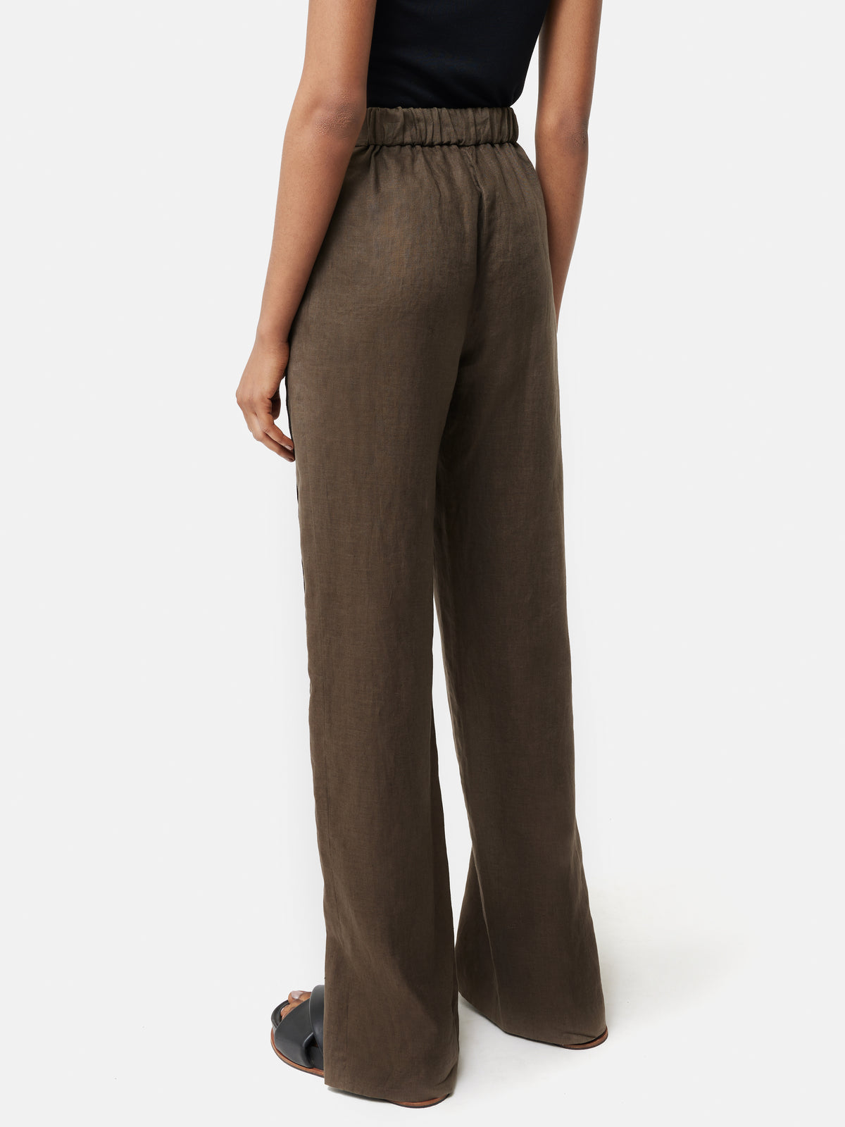 Linen Ric Rac Trouser | Khaki – Jigsaw