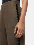 Linen Ric Rac Trouser | Khaki