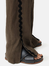 Linen Ric Rac Trouser | Khaki