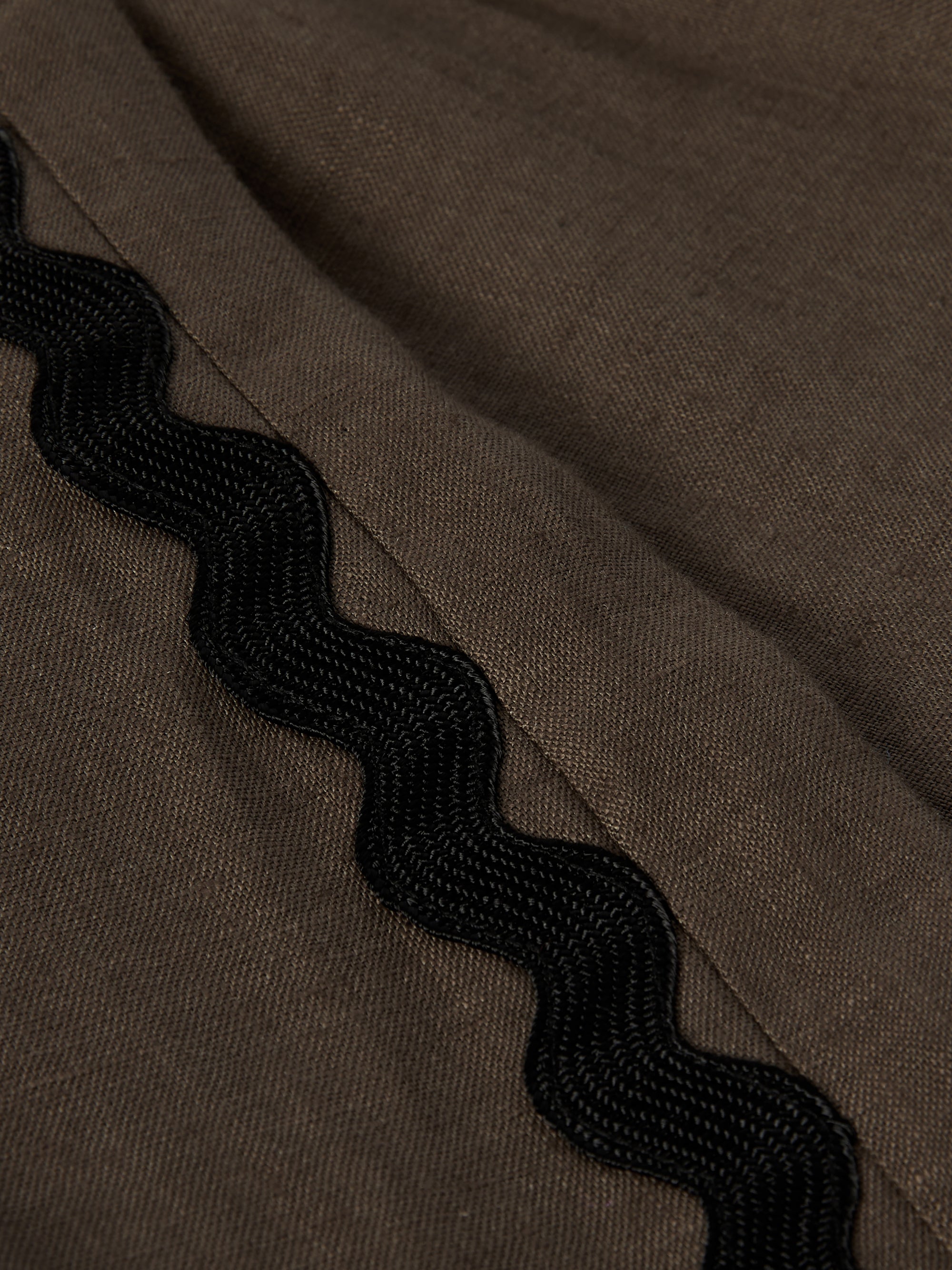 Linen Ric Rac Trouser Khaki Jigsaw