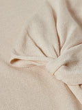 Twist Sleeve Knitted Top | Cream