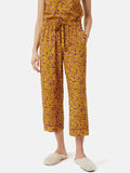 Shadow Leaf Cropped Cami Pyjamas | Yellow