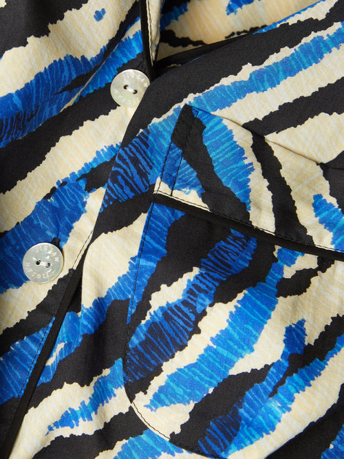 Abstract Zebra Pyjama | Blue