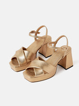 Hanna Platform Sandal | Gold