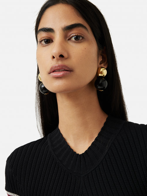 Collagerie Ball Drop Earrings | Gold