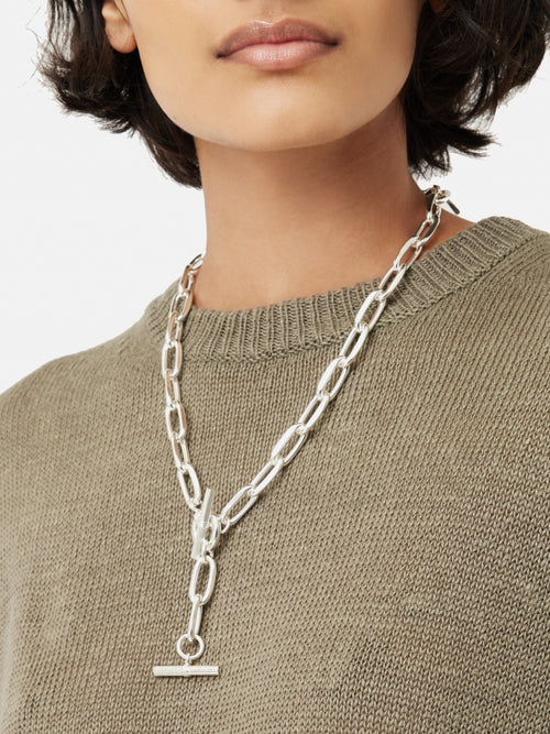 Textured Heritage Necklace | Silver