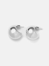 Chunky Dome Earrings | Silver