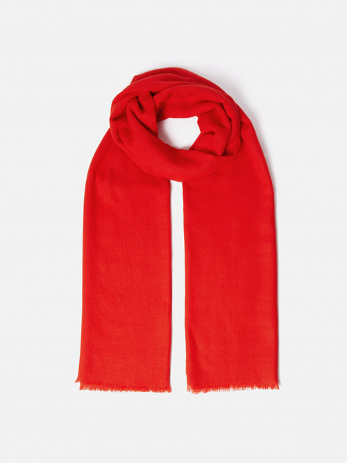 Wool Silk Pashmina | Red