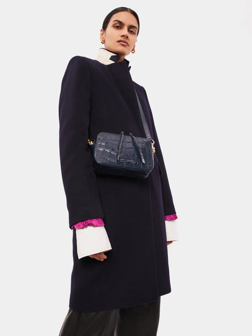 Relaxed Wool City Coat | Navy